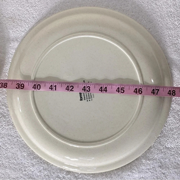 Vintage Forma Stone Hand Painted Stoneware Dinner Plates x2 - Picture 8 of 9
